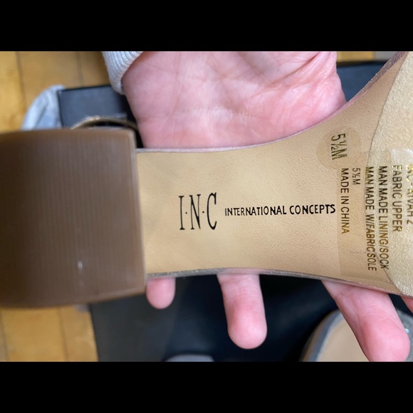 Macy’s Open Toe Gold Heels - Picture 14 of 16